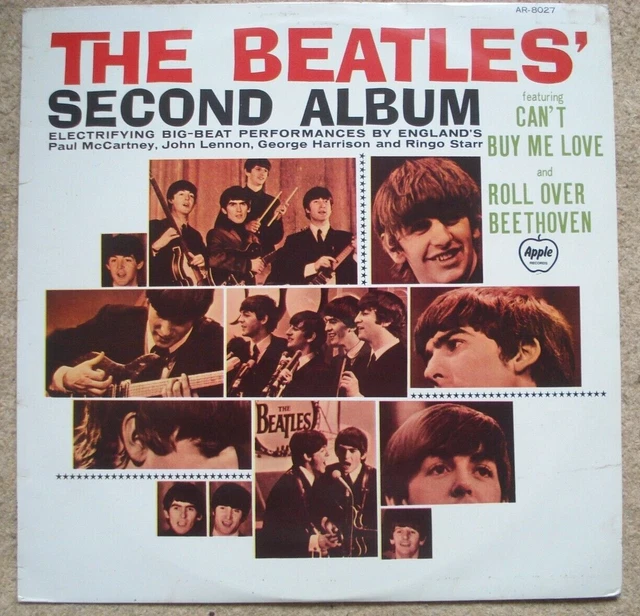 THE BEATLES SECOND Album JAPANESE APPLE Label STEREO Vinyl Lp