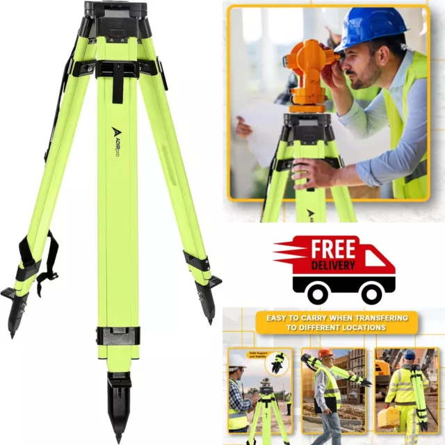 High Visibility Universal Survey Tripod Heavy Duty Aluminum Transit Laser Level