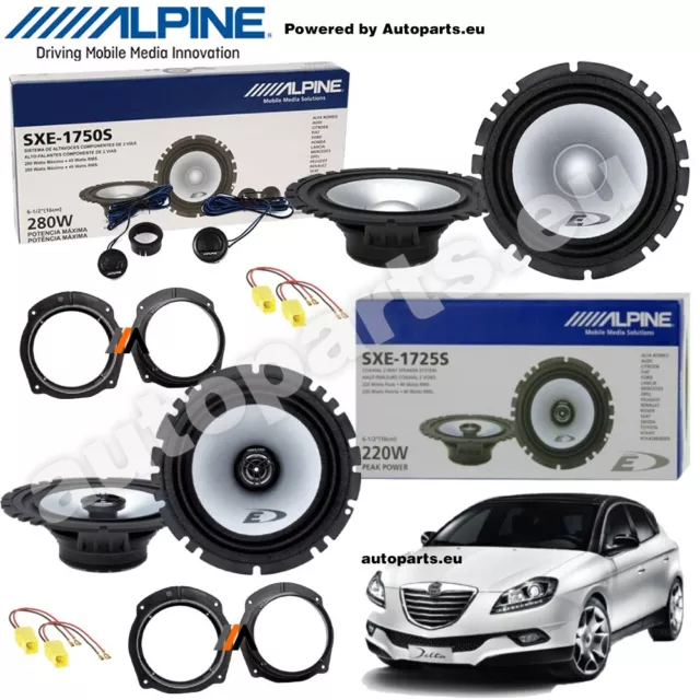 Kit 6 Casse Altoparlanti Alpine Anteriori e Posteriori per Lancia Delta III