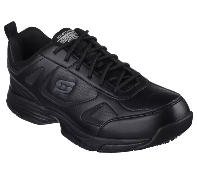 Men's Skechers Work Relaxed Fit Dighton Slip Resistant Shoes Black Medium Size