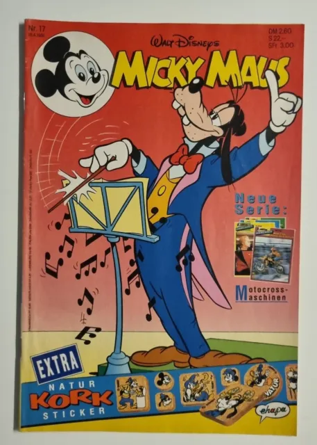 Micky Maus, 1991 Nr.17, One Beilage, Mit Sammelkarten