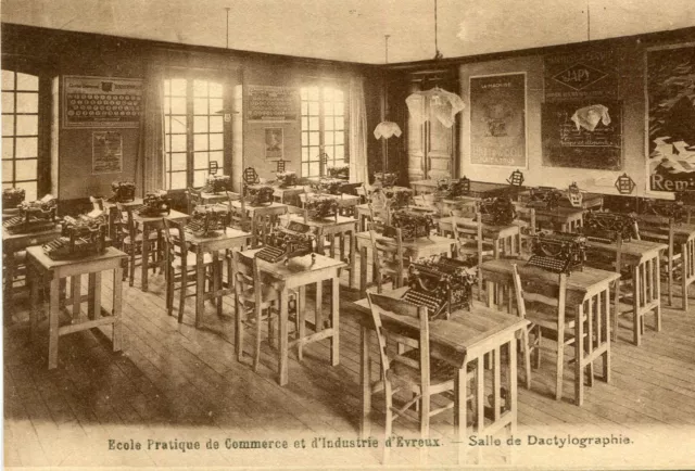 Carte EVREUX Ecole Pratique de Commerce et d'Industrie Salle de dactylographie