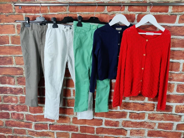 Pacchetto Pantaloni Estivi Ragazze Età 5-6 Anni Next River Island H&M Cardigan 116Cm