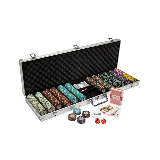 MBGBrybelly Showdown Poker Chip Set Aluminum Carry Case - Casino Clay Composi...