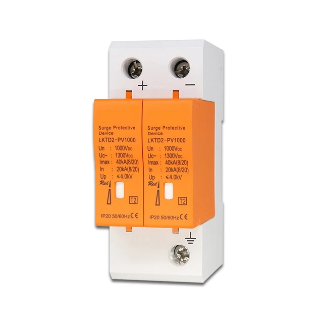 Surge Protection For PV Solar Surge Protection 2P DC1000V 40KA DIN Rail Mounting