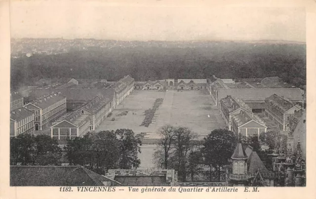 CPA VINCENNES vue générale du quartier d'artillerie