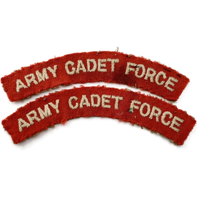 ORIGINAL WW2 BRITISH Army Cadet Force ACF Cloth Shoulder Title Flash ...