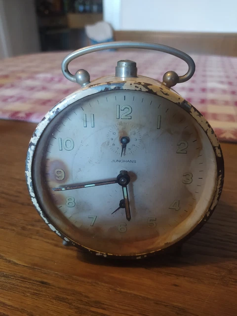 Sveglia Antica Tavolo Anni  40 Junghans Da Sistemare