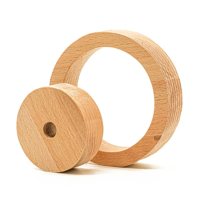 Runde Lochscheibe Scheibe Holz Buche Ring Leimholz Basteln Zuschnitt Kreis 18mm