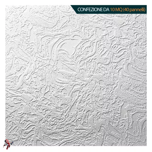 Pannelli polistirolo decorativi soffitto e parete Confezione da 10mq (40pz)