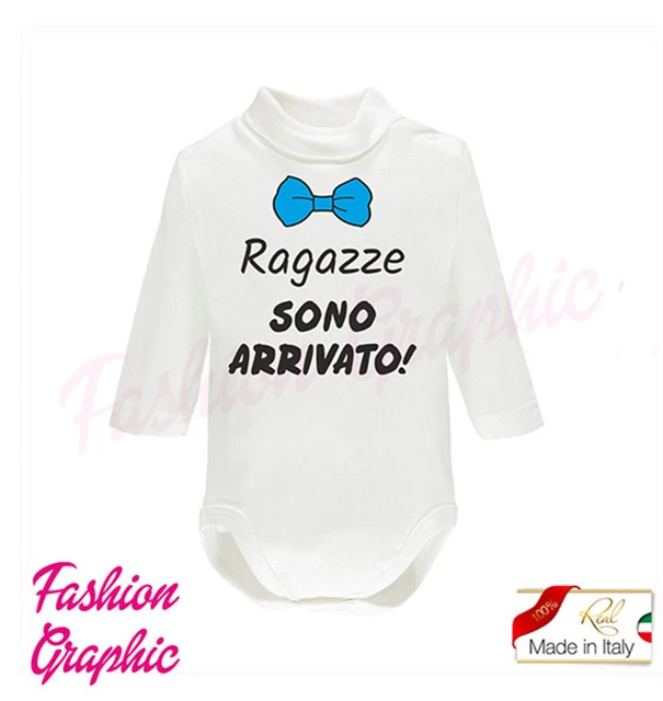 Body Neonato Ragazze Sono Arrivato Lupetto Caldo Cotone Made In Italy
