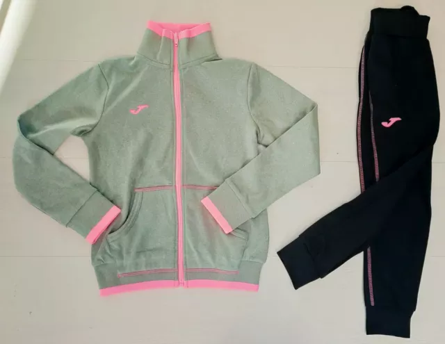 6581 Joma Bambina Tuta Sportiva Felpa Zip Cappuccio Pantalone Bimba Palestra