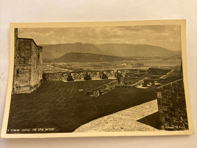 Vintage Postcard Real Photo Stirling Castle, The Spur Battery Ministry Of Works