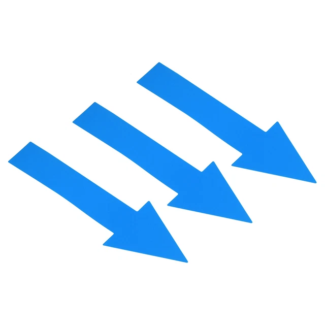10Set / 30Pieces 8x2" Arrow Sticker Directional Arrow Sign Floor Decal Blue