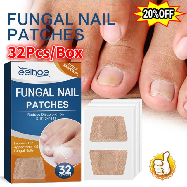 32 Patches Anti Fungal Nail Patches Toe Fungus Repair Onychomycosis Treatment.