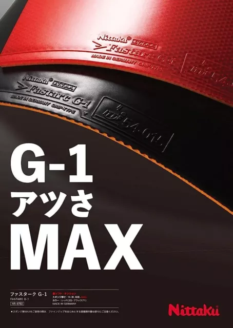 Nittaku Fastarc G-1 MAX Table Tennis Rubber - Megaspin OFFensive SYD INSTOCK 2