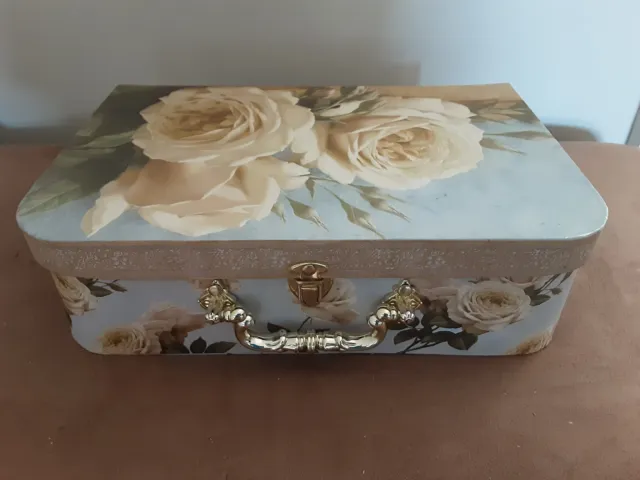 Yellow Rose Flower IGOR LEVASHOV CASE 12x8x4 Carry Storage Box W/Clasp