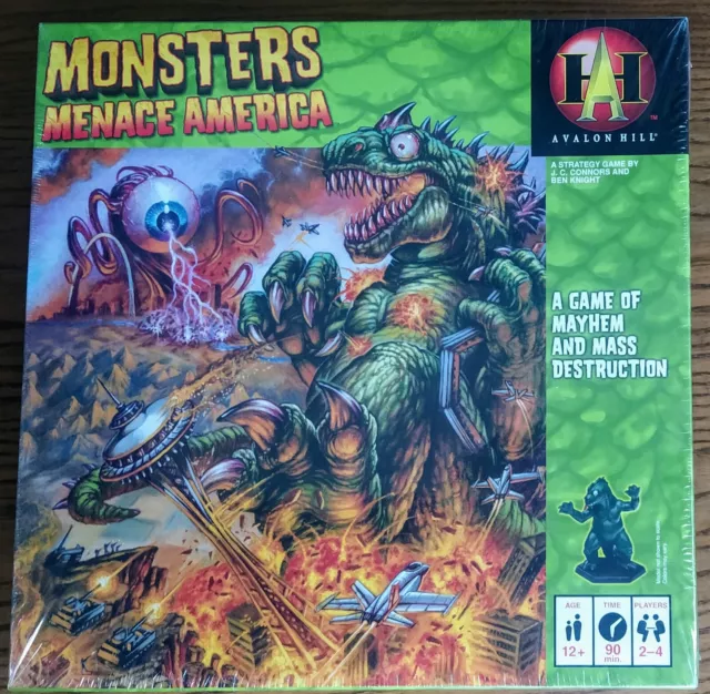 Monster Menace America - Irres juego de mesa - Avalon Hill 2005 - NUEVO EMBALAJE ORIGINAL LAMINADO