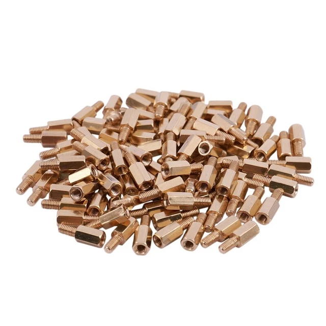 100 Pzs M3 macho hembra Separador de base de soporte hexagonal de laton Pilar T6