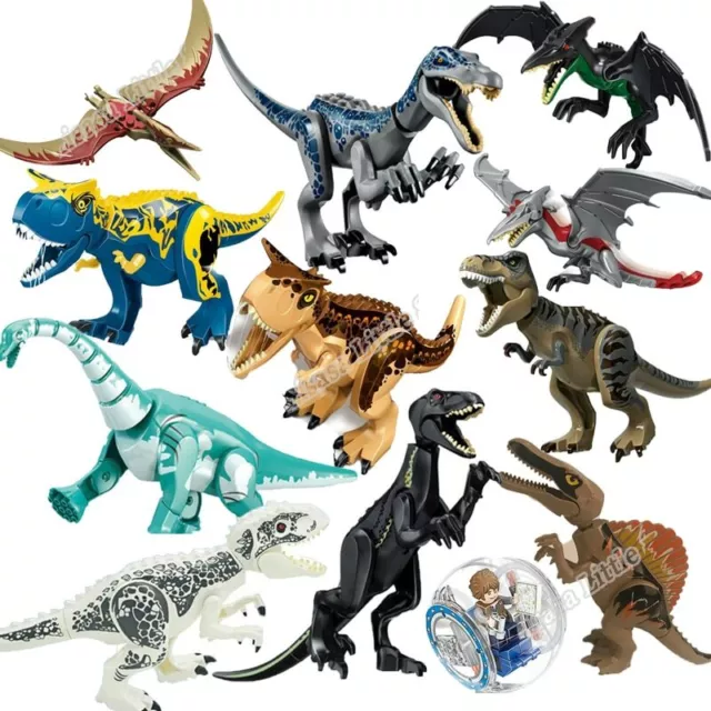 LEGO JURASSIC WORLD compatibile 2 Building dinosauri Figures T-Rex  Indominus EUR 9,90 - PicClick IT