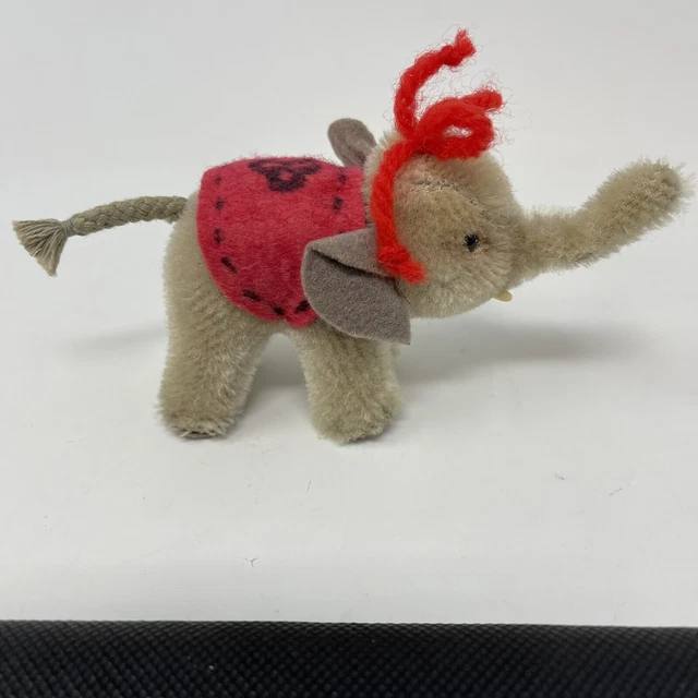 MOHAIR STEIFF BÉBÉ éléphant vintage années 1950 ? Rare ? EUR 70,16