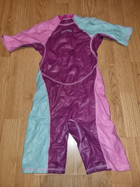 NABAIJI DECATHLON KLOUPI Girls' Swim Shorty costume suit Purple