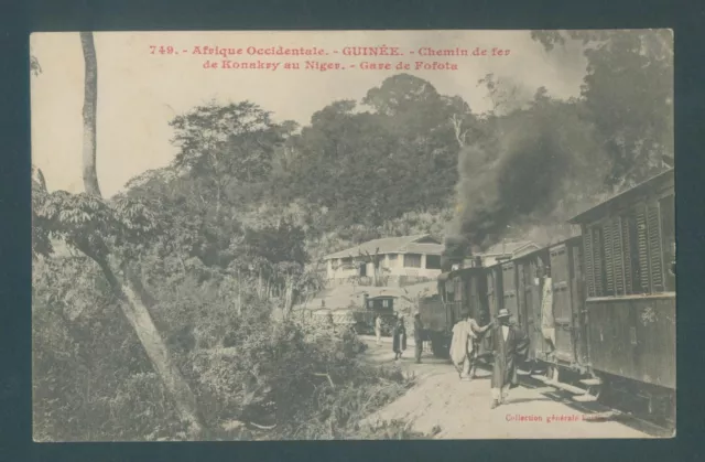 Cpa Afrique Occidentale. Guinée - Gare de Fofota- Collect. FORTIER, 1906 /1910 -