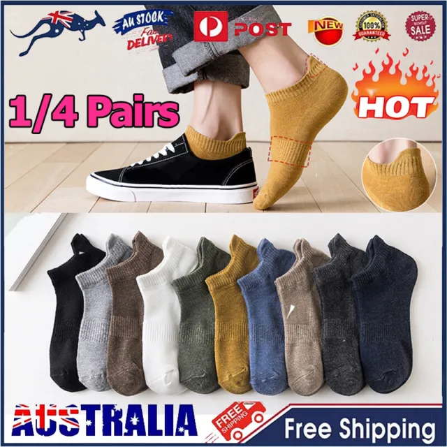 Chaussettes En Coton Pour Hommes 4 Paires Chaussettes Courtes De Sport R