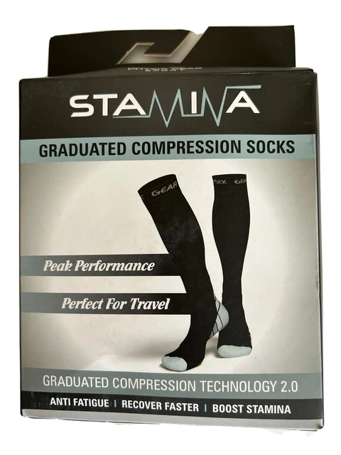 Calcetines de compresión Physix Gear Sport resistencia graduada negros L/XL