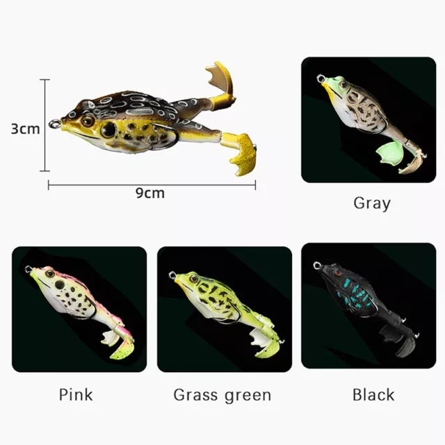 1pc Double Propeller Frog Jigging Soft Baits Jigging Fishing Lure Fishingtack DR 3