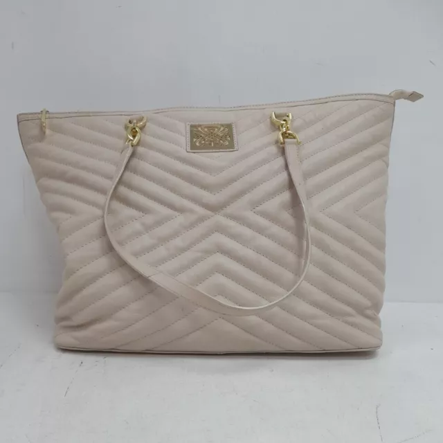 BiBa Leather Tote Bag Size Large Cream Quilted Women's RMF52-SM