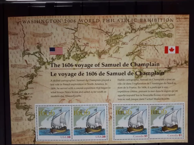 Stamps USA & CANADA The 1606 Voyge of Samuel de Champlain # 2156 MNH 2006