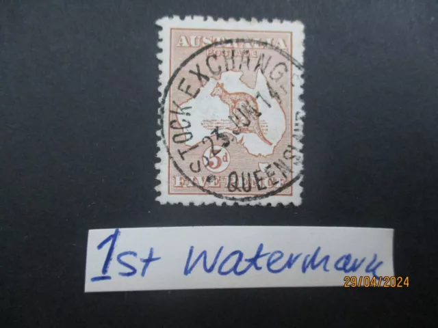 Kangaroo Stamps: 1st Watermark Used - Excellent Item, Must Have! (T6390)