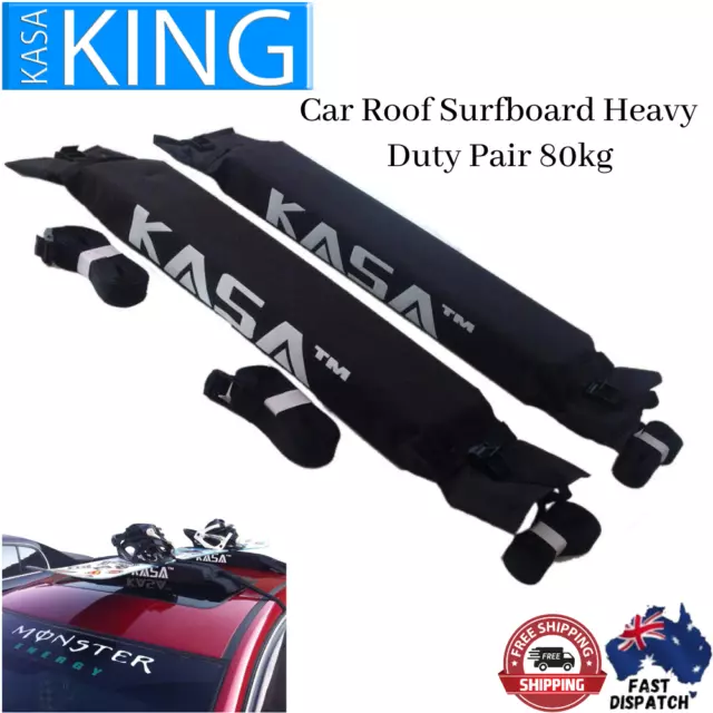 2X Car Roof Surfboard Soft Racks 80KG Double Kayak Luggage Fishing Skis Sup Cano