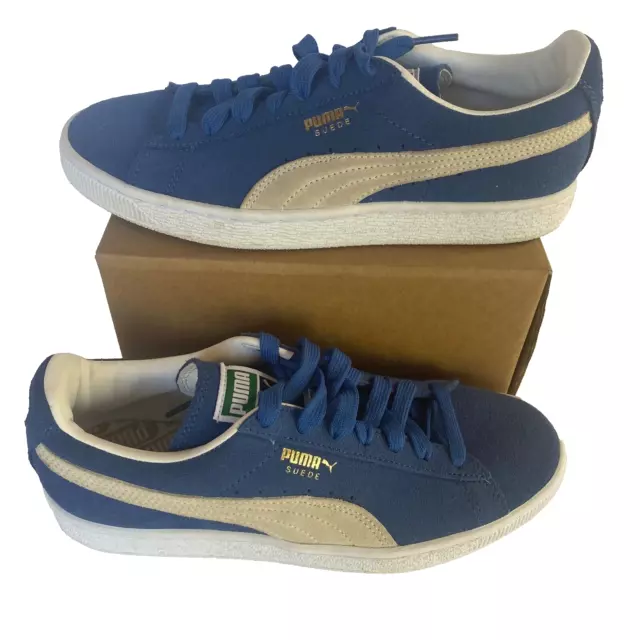 Puma Women's Suede  Shoes Sneakers Classic Blue  36221364 Sz 7.5