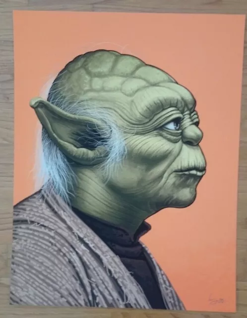 Star Wars Yoda Print by  Mike Mitchell Signed Mondo