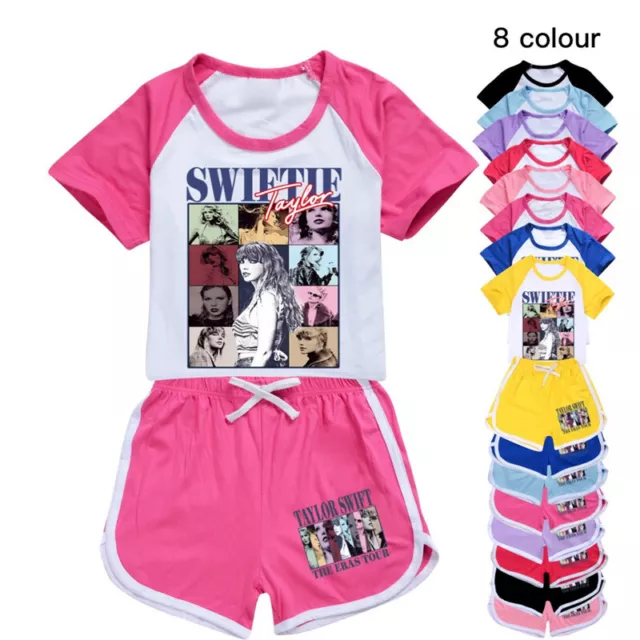 Set T-shirt Bambini Ragazze Taylor Swiftie PJ'S Loungewear Tuta Regalo di Natale