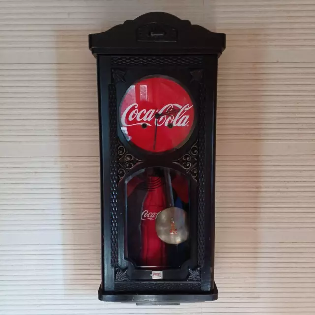 Aichi Tokei Japanese wall clock Coca Cola Model antique Showa Vintage Working