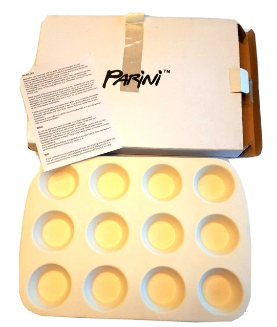 Parini Chef Stoneware 12 Muffin/Cupcake Pan Classic New Open Box