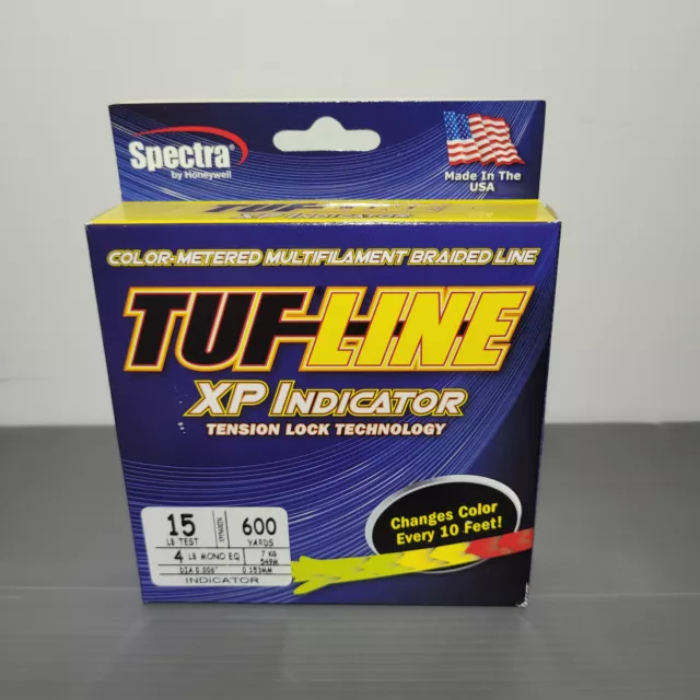 1pk 600yds Tuf Line XP Indicator Braided Western Filament Inc. Fishing Line