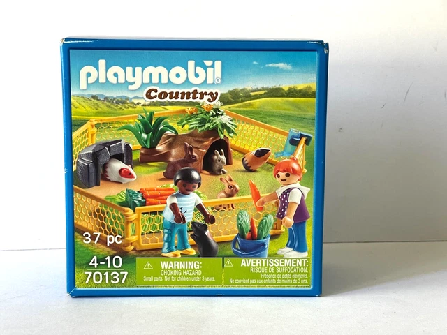 Playmobil Country 6140 – Enfant Avec Enclos à Lapins – 9 Lapins, 2 Clapiers, Accessoires – Dès 4 Ans