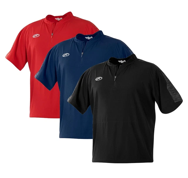 RAWLINGS LAUNCH SHORT Sleeve Youth Boy's Cage Batting Practice Jacket