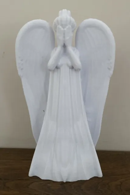 White Weeping Angel Face covered  Topper 3D Printed 12cm