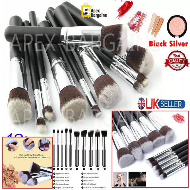 Kabuki Make Up Brushes Set Eye shadow Blusher Face Powder Foundation Brush 10pcs