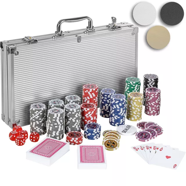 Pokerkoffer Pokerset Poker Set Laser Pokerchips 300 Chips Alu Koffer Jetson