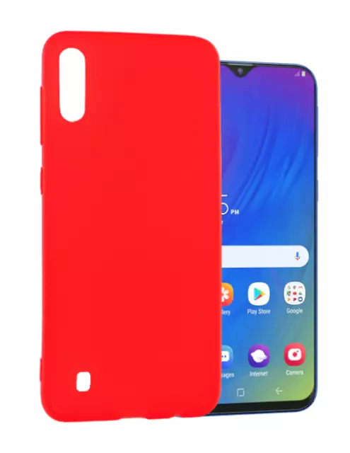 Funda para Samsung Galaxy M10 (4G) Carcasa Gel TPU Silicona PTG Rojo