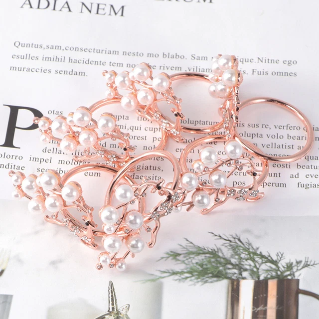 6 piezas anillo decorativo para servilletas anillos para servilletas de aleación
