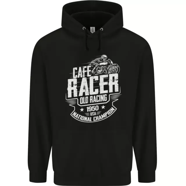 Cafe Racer Old Racing Biker Motorcycle Childrens Kids Hoodie