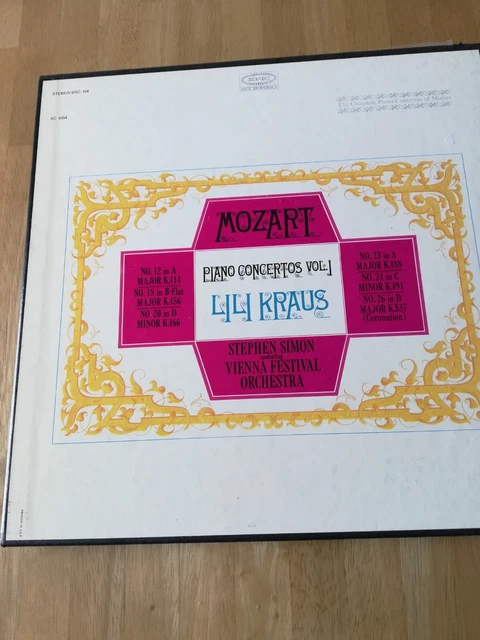 LILI KRAUS ~ MOZART PIANO CONCERTOS VOL. 1 / EPIC SC 6054 3xLP BOX NM LILI KRAUS ~ MOZART PIANO CONCERTOS VOL. 1 / EPIC SC 6054 3xLP BOX NM