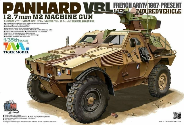 Tiger Model 4635 1/35 Panhard AML-90 Light Armoured Car Kit – Military Plastic Model 2019 Release